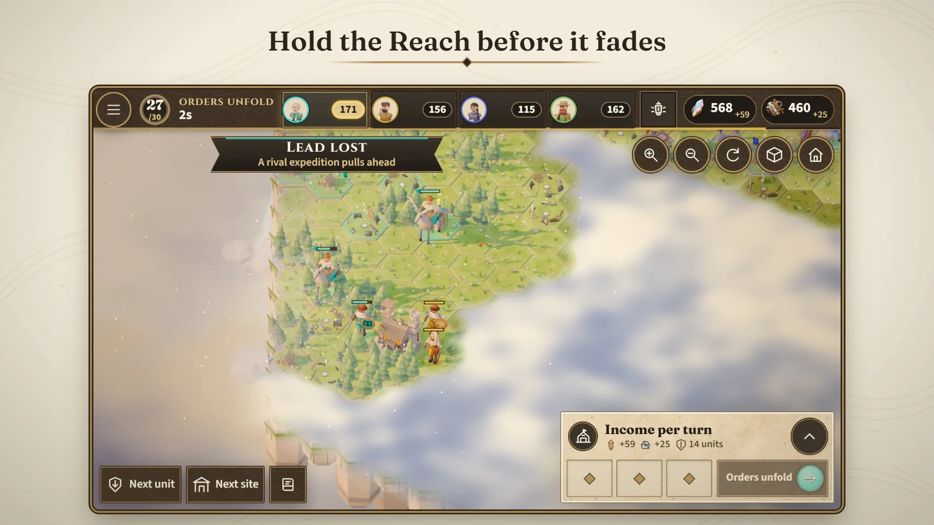 The region dissolving at the rim in the final turns.